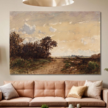 La Foresta Di Fontainebleau Nei Dintorni Di Barbizon Félix Ziem fzm54 quadro stampato su tela