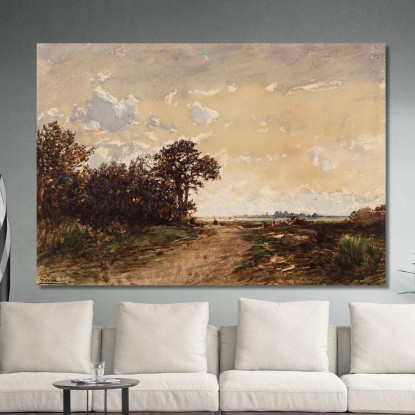 La Foresta Di Fontainebleau Nei Dintorni Di Barbizon Félix Ziem fzm54 quadro stampato su tela