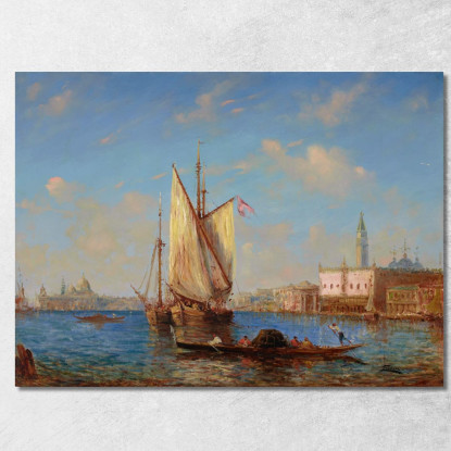 La Laguna Venezia Félix Ziem fzm57 quadro stampato su tela