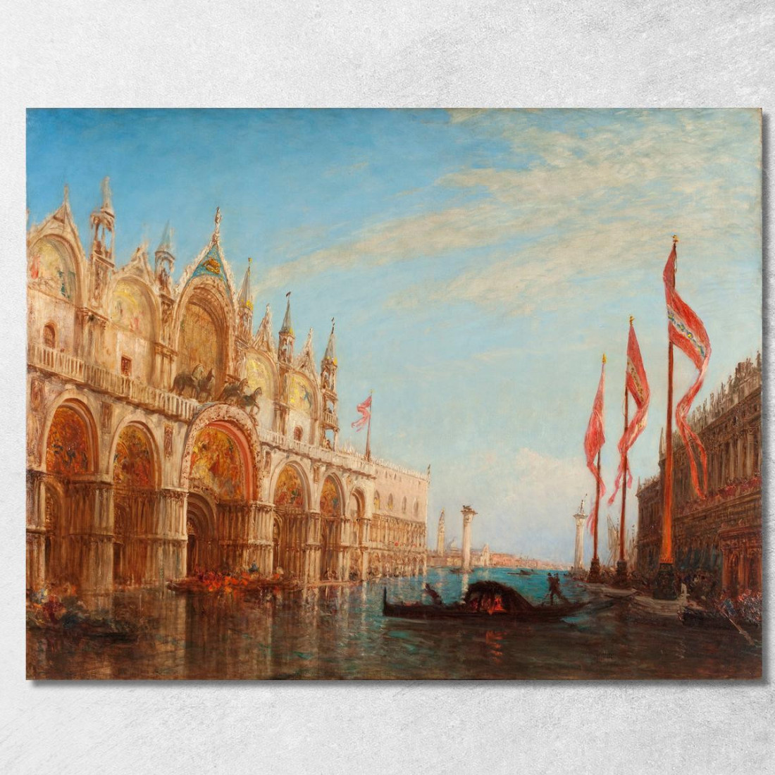 Piazza San Marco Inondazione Del 1863 Félix Ziem fzm58 quadro stampato su tela