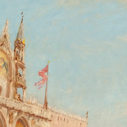 Piazza San Marco Inondazione Del 1863 Félix Ziem fzm58 quadro stampato su tela