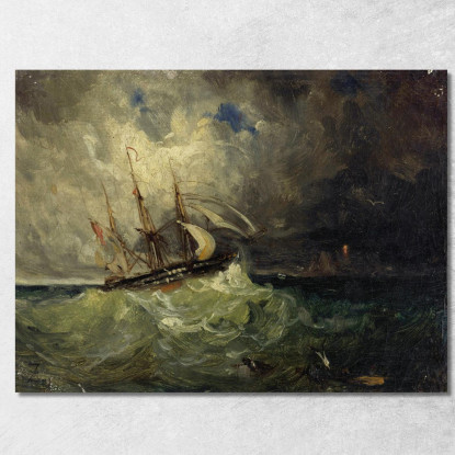 La Tempesta Félix Ziem fzm61 quadro stampato su tela