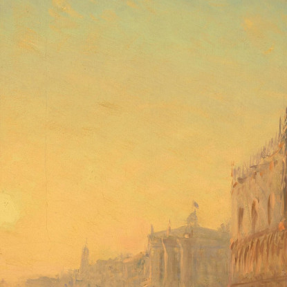 Il Bacino Visto Dalla Riva Degli Schiavoni Félix Ziem fzm62 quadro stampato su tela