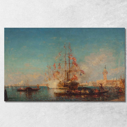 Il Colpo Di Cannone Félix Ziem fzm66 quadro stampato su tela