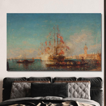 Il Colpo Di Cannone Félix Ziem fzm66 quadro stampato su tela