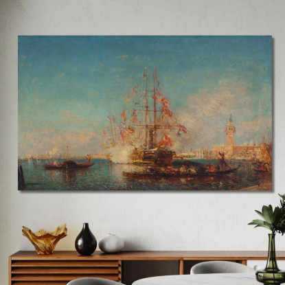 Il Colpo Di Cannone Félix Ziem fzm66 quadro stampato su tela