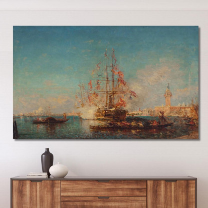 Il Colpo Di Cannone Félix Ziem fzm66 quadro stampato su tela