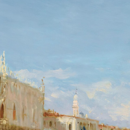 Il Molo Degli Schiavoni A Venezia Félix Ziem fzm72 quadro stampato su tela