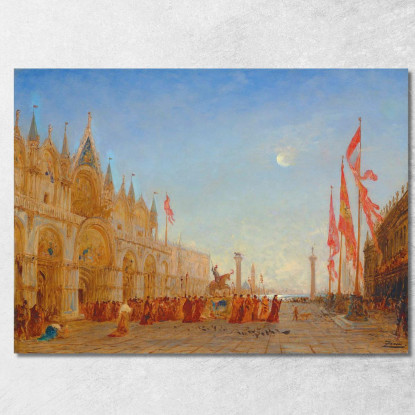 Il Trionfo Di San Giorgio Maggiore Félix Ziem fzm75 quadro stampato su tela