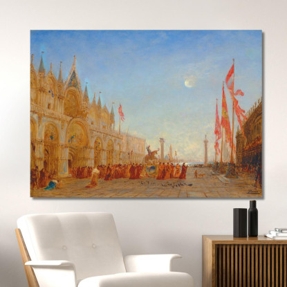 Il Trionfo Di San Giorgio Maggiore Félix Ziem fzm75 quadro stampato su tela