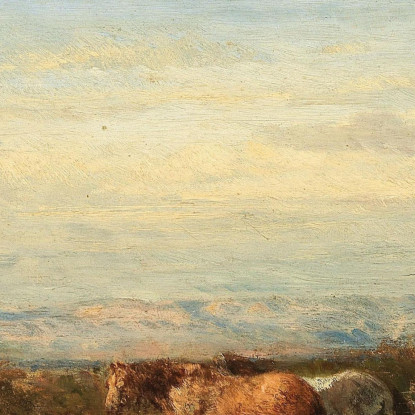 I Cavalli Della Camargue Félix Ziem fzm76 quadro stampato su tela