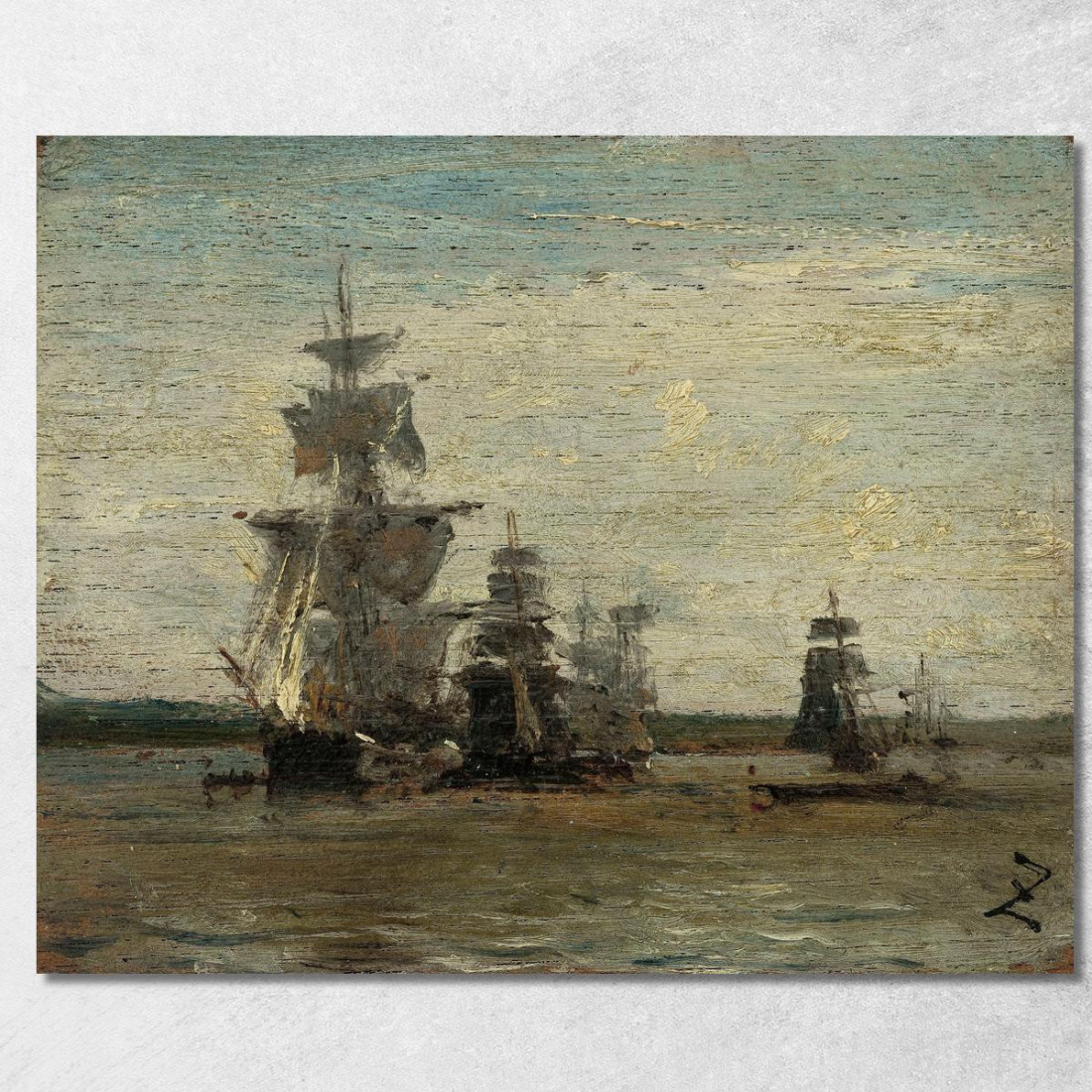 Le Fregate Félix Ziem fzm79 quadro stampato su tela