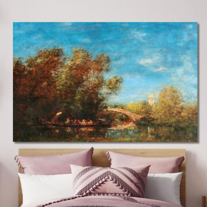 I Giardini Di Venezia Félix Ziem fzm80 quadro stampato su tela