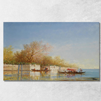 I Giardini Francesi Félix Ziem fzm81 quadro stampato su tela