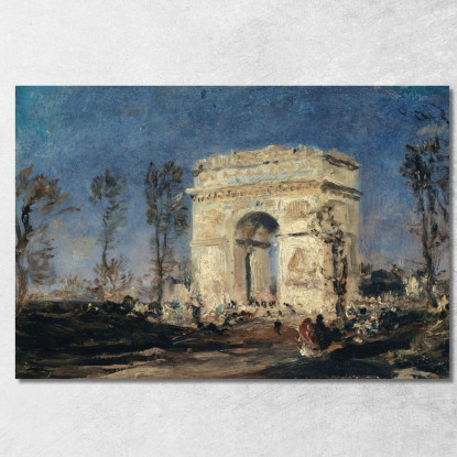 L'Arco Di Trionfo Dell'Étoile 8º Arrondissement Félix Ziem fzm85 quadro stampato su tela