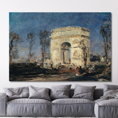 L'Arco Di Trionfo Dell'Étoile 8º Arrondissement Félix Ziem fzm85 quadro stampato su tela