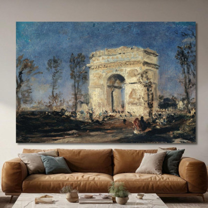 L'Arco Di Trionfo Dell'Étoile 8º Arrondissement Félix Ziem fzm85 quadro stampato su tela