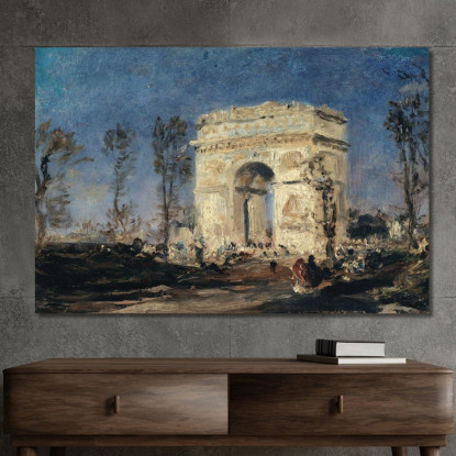 L'Arco Di Trionfo Dell'Étoile 8º Arrondissement Félix Ziem fzm85 quadro stampato su tela