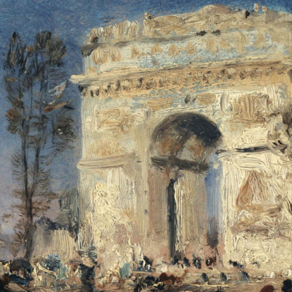 L'Arco Di Trionfo Dell'Étoile 8º Arrondissement Félix Ziem fzm85 quadro stampato su tela