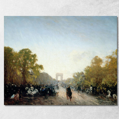 L'Avenue Des Champs-Élysées Félix Ziem fzm87 quadro stampato su tela