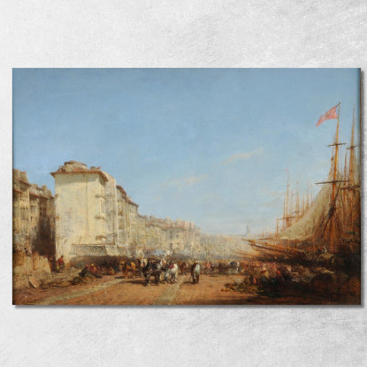 Marsiglia Il Vecchio Porto Félix Ziem fzm93 quadro stampato su tela
