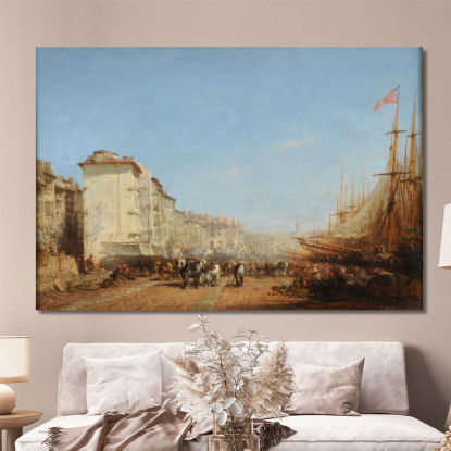 Marsiglia Il Vecchio Porto Félix Ziem fzm93 quadro stampato su tela