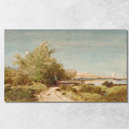 Martigues Davanti Alla Casa Di Ziem Félix Ziem fzm94 quadro stampato su tela