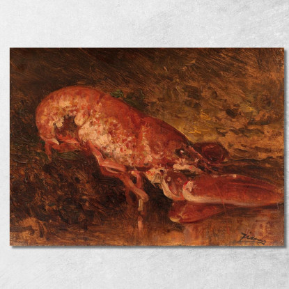 Natura Morta Con Aragosta Félix Ziem fzm97 quadro stampato su tela