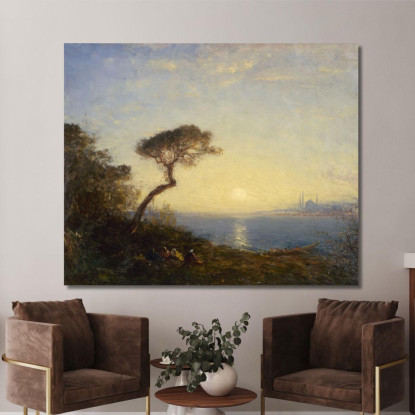 Pino Marittimo Alla Foce Del Bosforo Félix Ziem fzm100 quadro stampato su tela