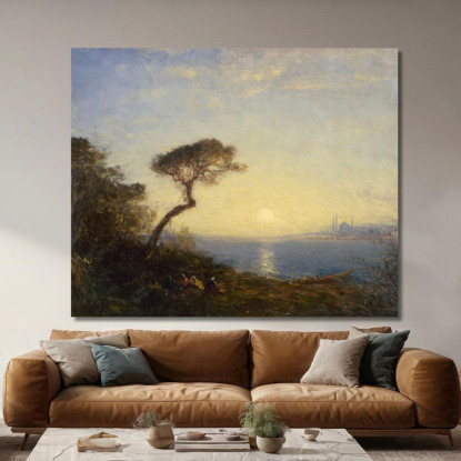 Pino Marittimo Alla Foce Del Bosforo Félix Ziem fzm100 quadro stampato su tela