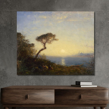Pino Marittimo Alla Foce Del Bosforo Félix Ziem fzm100 quadro stampato su tela