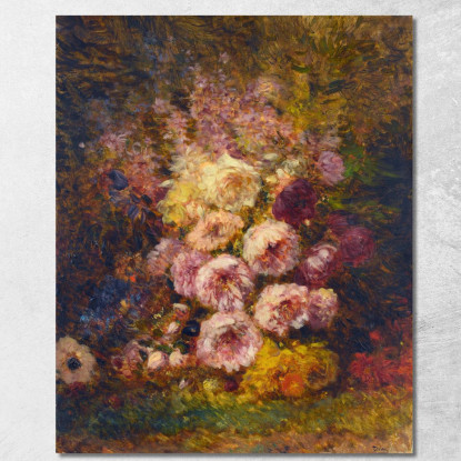 Peonie Félix Ziem fzm102 quadro stampato su tela