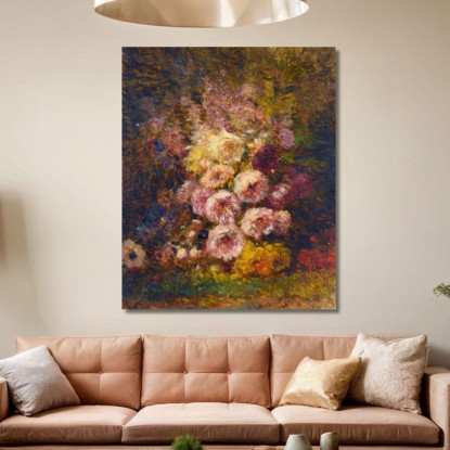 Peonie Félix Ziem fzm102 quadro stampato su tela