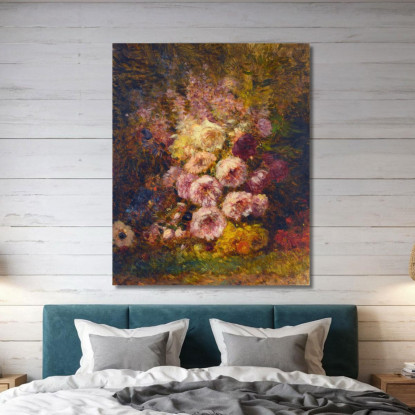 Peonie Félix Ziem fzm102 quadro stampato su tela