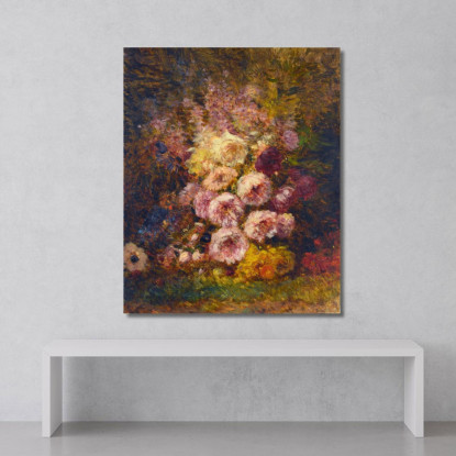 Peonie Félix Ziem fzm102 quadro stampato su tela