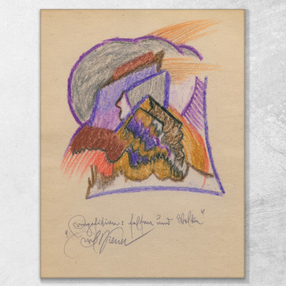 Composizione Rocce E Nuvole Karl Wiener kwn271 quadro stampato su tela