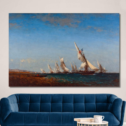 Rientro Dei Pescatori A Martigues Félix Ziem fzm106 quadro stampato su tela