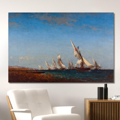 Rientro Dei Pescatori A Martigues Félix Ziem fzm106 quadro stampato su tela