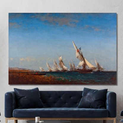 Rientro Dei Pescatori A Martigues Félix Ziem fzm106 quadro stampato su tela