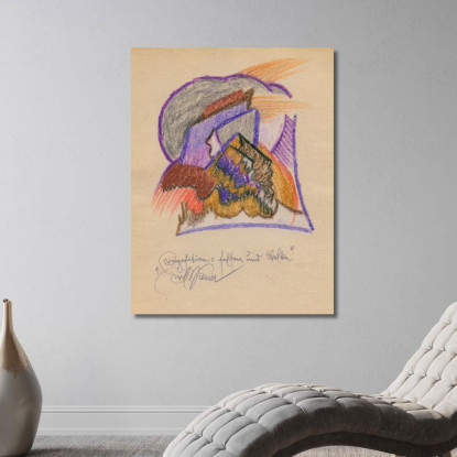 Composizione Rocce E Nuvole Karl Wiener kwn271 quadro stampato su tela