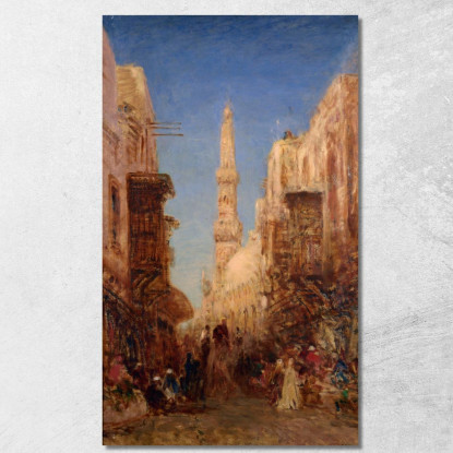 Strada Del Vecchio Cairo Félix Ziem fzm109 quadro stampato su tela
