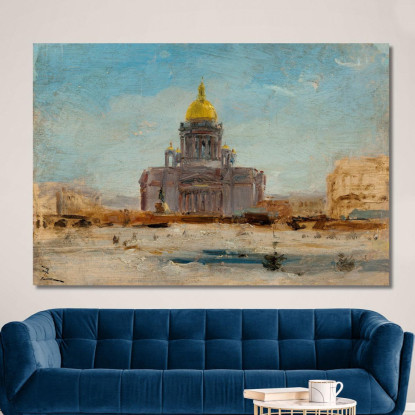 San Pietroburgo San Isacco Félix Ziem fzm113 quadro stampato su tela