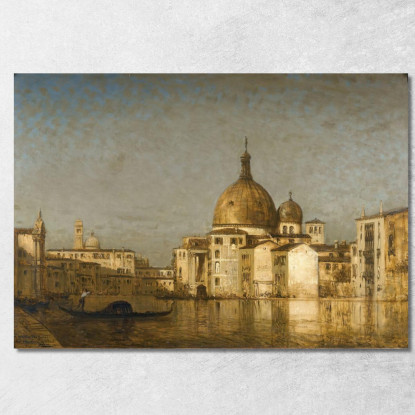 San Simeone Piccolo Oltre Il Canal Grande Venezia Félix Ziem fzm116 quadro stampato su tela