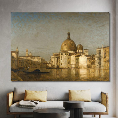 San Simeone Piccolo Oltre Il Canal Grande Venezia Félix Ziem fzm116 quadro stampato su tela