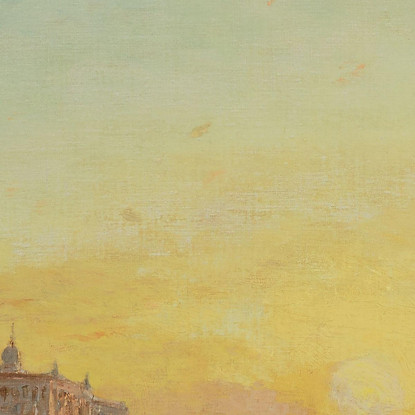 Sole Che Sorge Davanti Alla Piazzetta E Al Palazzo Ducale Venezia Félix Ziem fzm119 quadro stampato su tela