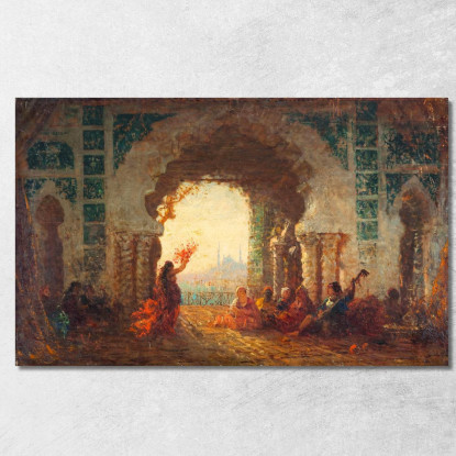 Serraglio A Costantinopoli La Danza Dell'Almée Félix Ziem fzm120 quadro stampato su tela