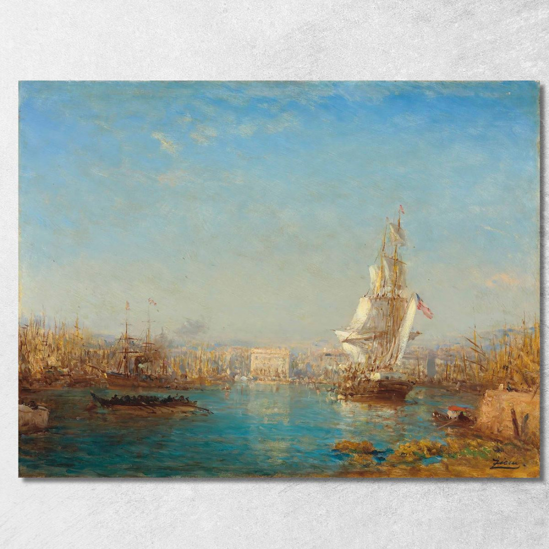 L'Ingresso Al Canale Di Marsiglia Félix Ziem fzm121 quadro stampato su tela