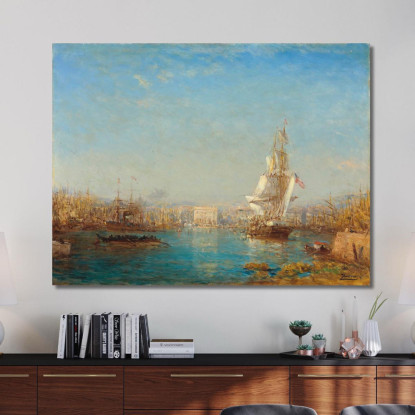 L'Ingresso Al Canale Di Marsiglia Félix Ziem fzm121 quadro stampato su tela