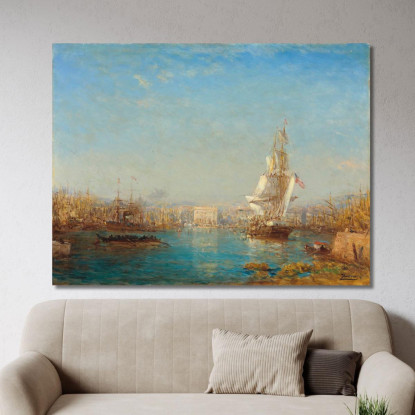 L'Ingresso Al Canale Di Marsiglia Félix Ziem fzm121 quadro stampato su tela
