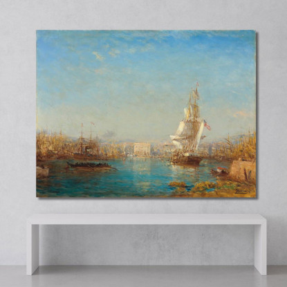 L'Ingresso Al Canale Di Marsiglia Félix Ziem fzm121 quadro stampato su tela